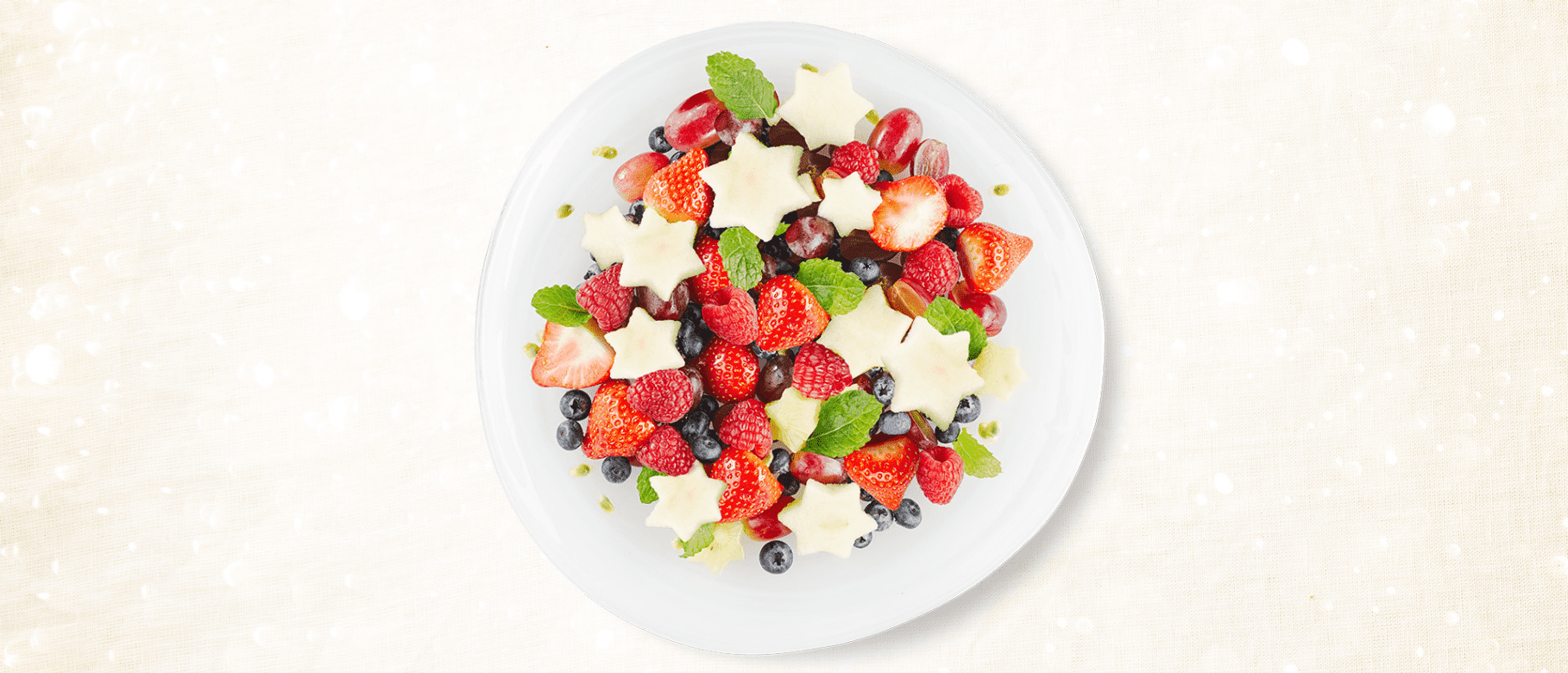 Salade de fruits de Noël aux étoiles de pommes